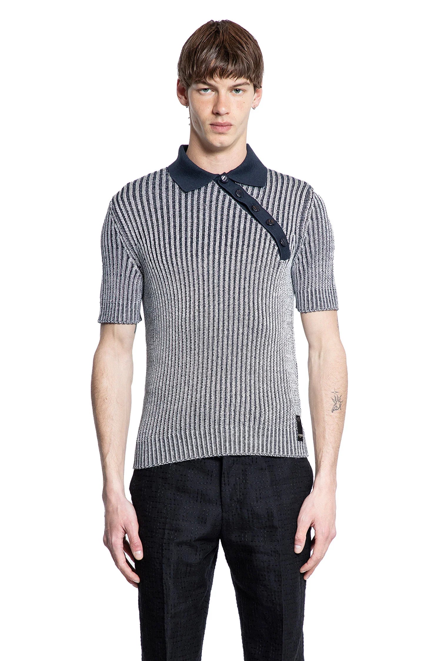 Cotton And Viscose Polo Shirt Fendi – Гарантія оригінальності – вид ззаду
