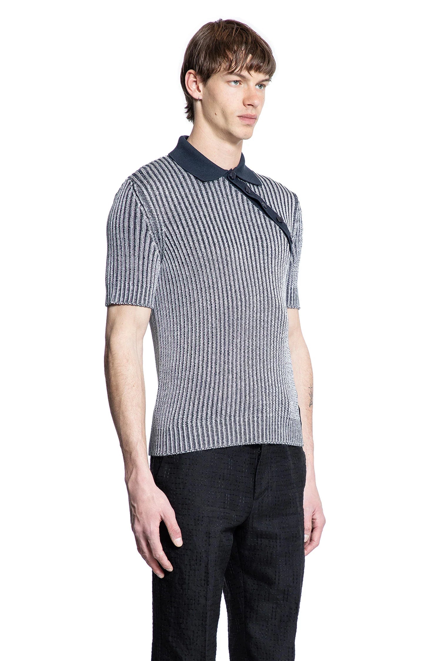 Cotton And Viscose Polo Shirt Fendi – Гарантія оригінальності – детальний вид