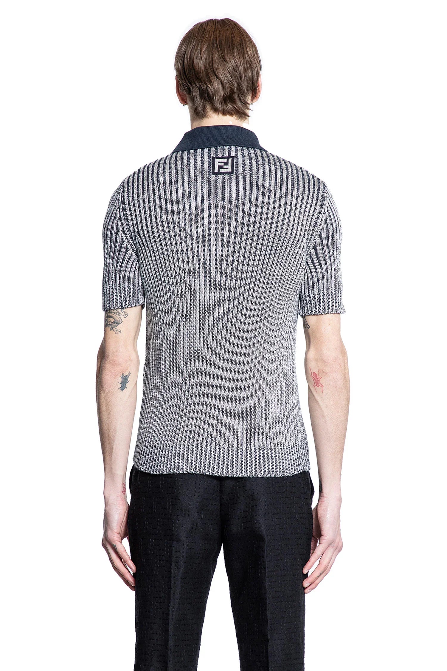 Cotton And Viscose Polo Shirt Fendi – Гарантія оригінальності – збільшений вид