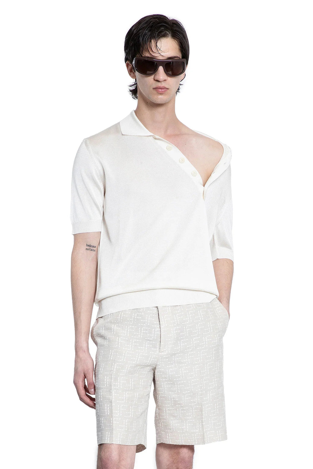 Man White T Shirts & Tank Tops Fendi оригінал – Купити в Україні – боковий вид