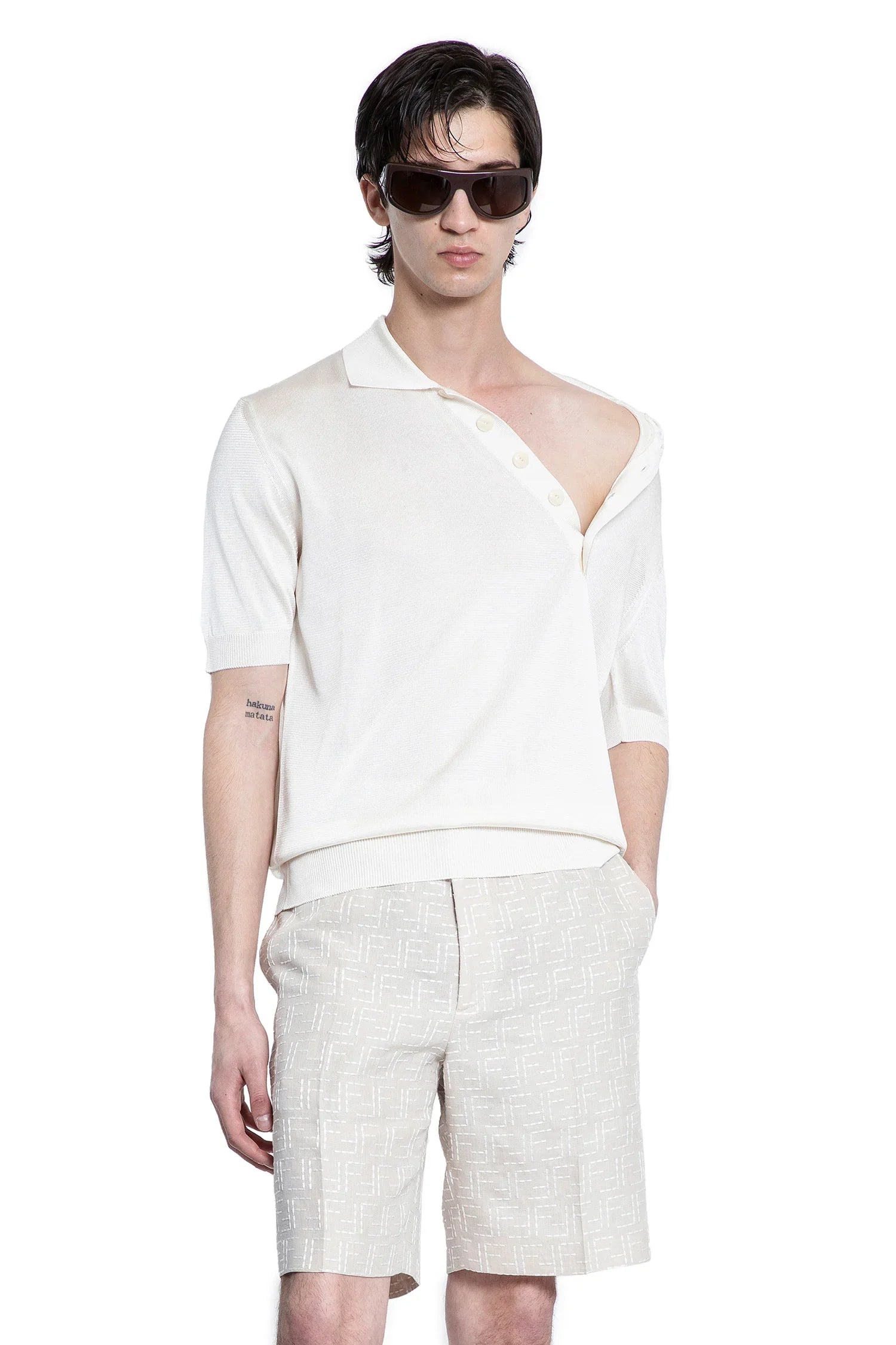 Man White T Shirts & Tank Tops Fendi оригінал – Купити в Україні – боковий вид