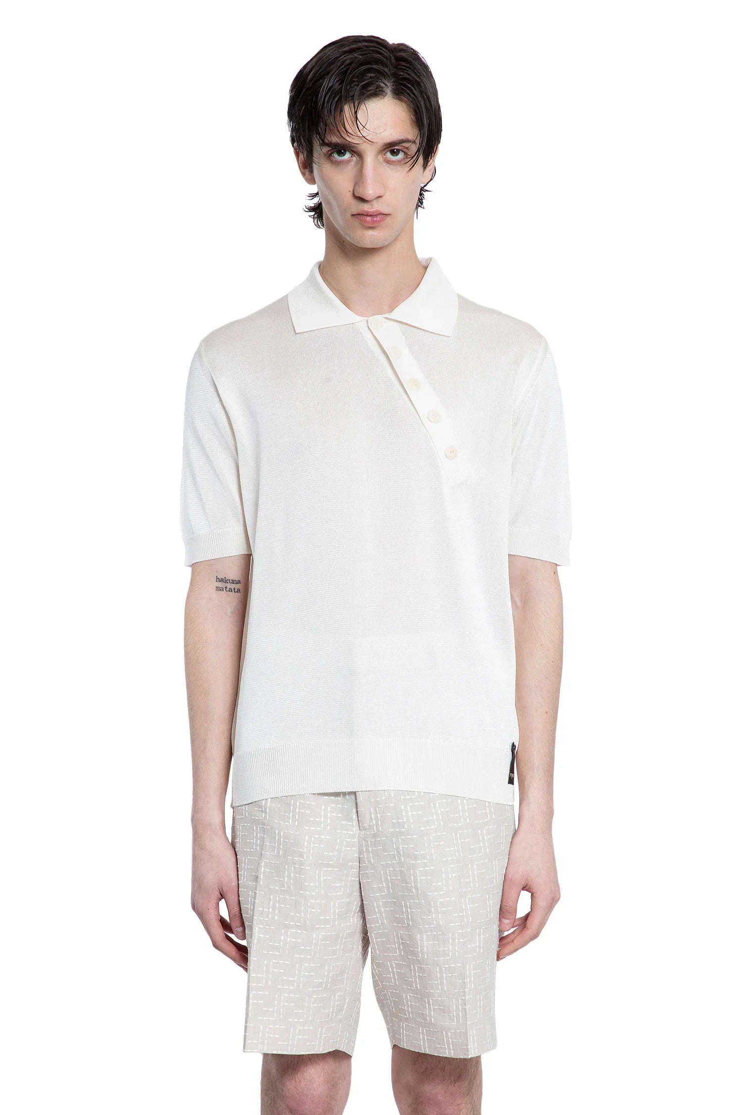 Man White T Shirts & Tank Tops Fendi оригінал – Купити в Україні – вид ззаду
