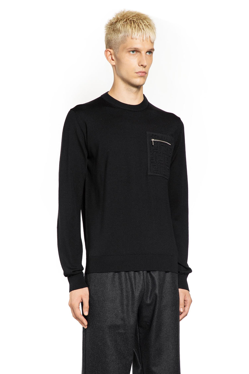 Crewneck Wool Sweater Fendi – Гарантія оригінальності – вид ззаду