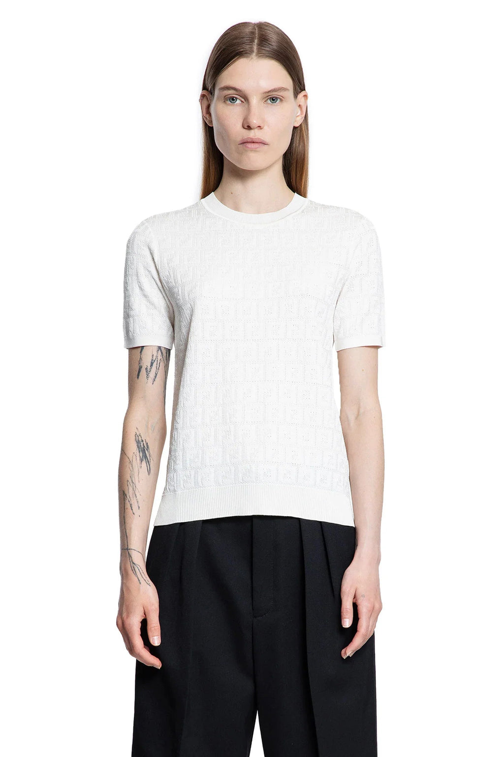 Ff Viscose Cotton Knit Top Fendi оригінал – Купити в Україні – вид ззаду