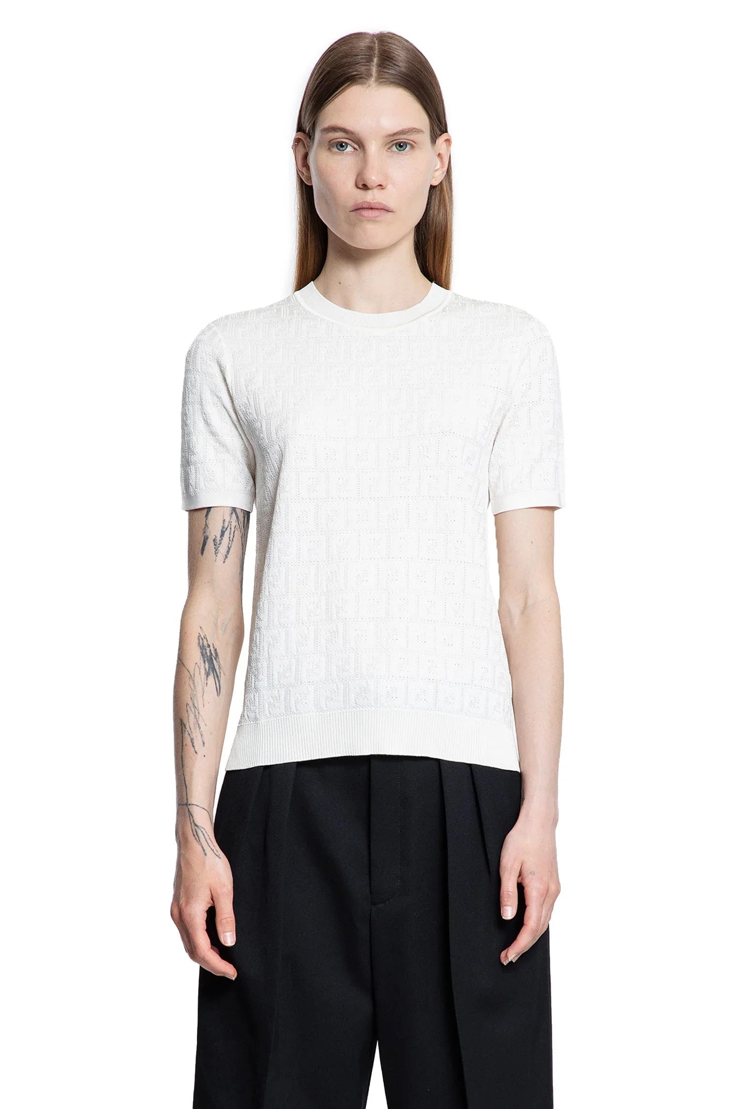 Ff Viscose Cotton Knit Top Fendi оригінал – Купити в Україні – вид ззаду