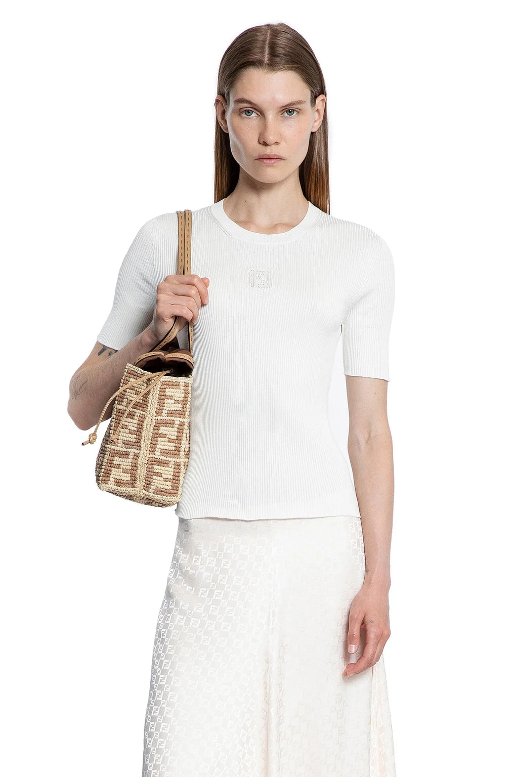 Оригінальна Stamp 1925 Short Sleeve Sweater Fendi – боковий вид