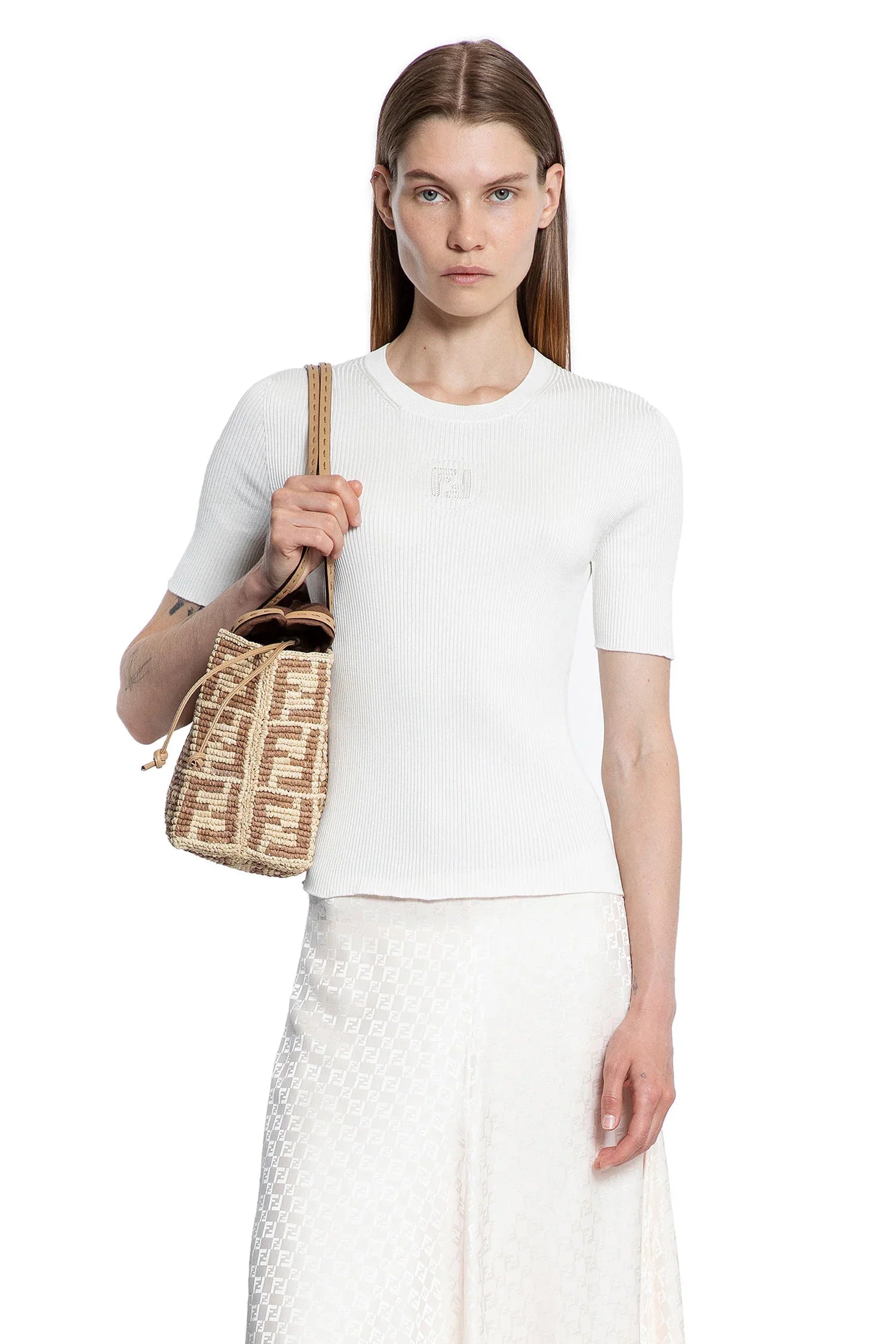 Оригінальна Stamp 1925 Short Sleeve Sweater Fendi – боковий вид