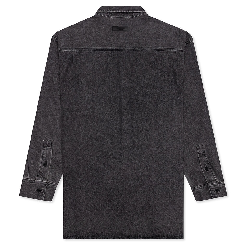 Essentials Denim L/S Shirt - Black - FEAR OF GOD