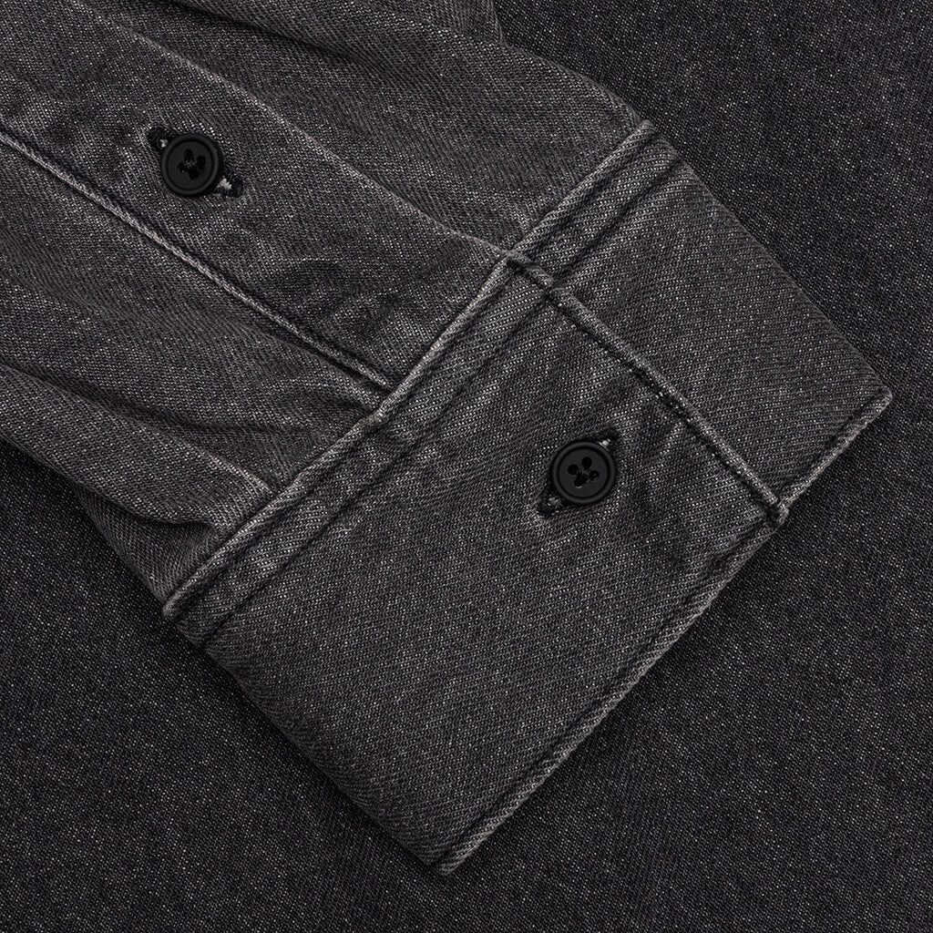 Essentials Denim L/S Shirt - Black - FEAR OF GOD