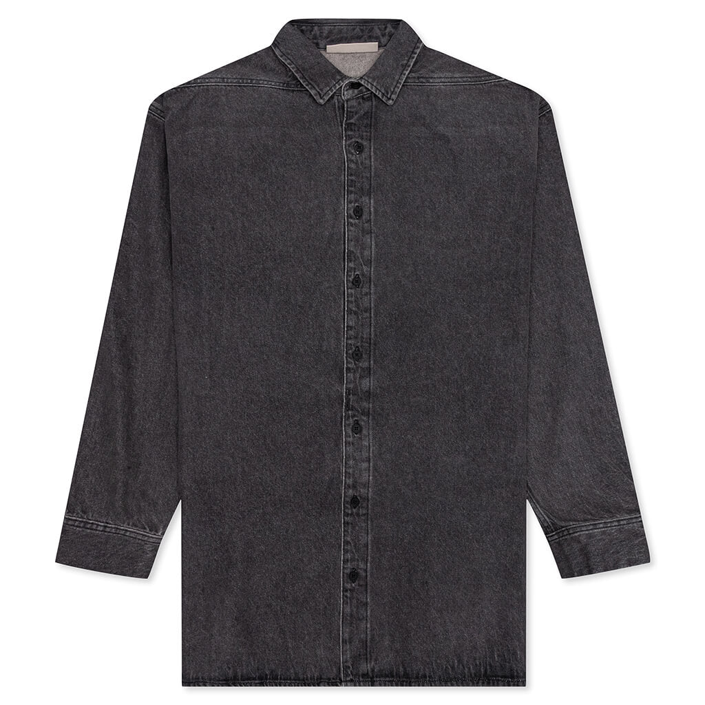 Essentials Denim L/S Shirt - Black - FEAR OF GOD