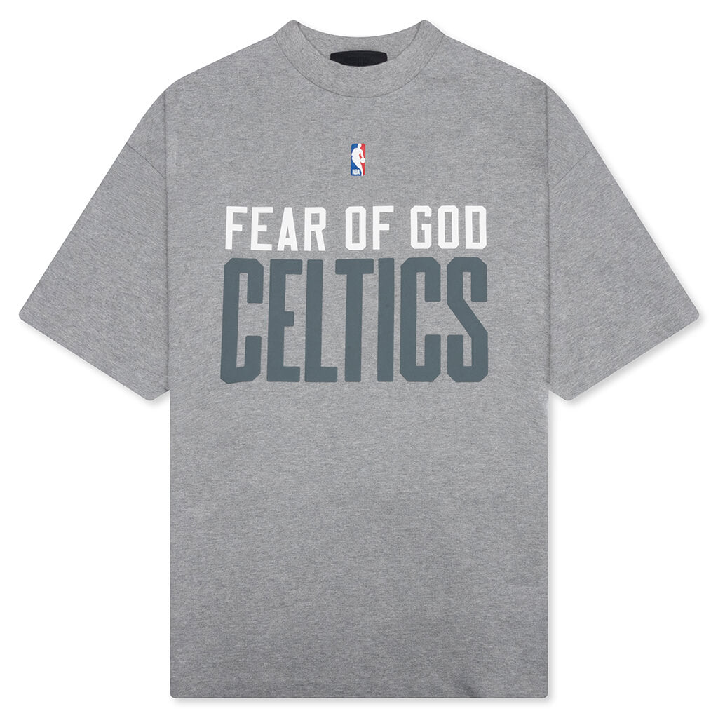 X Nba Celtics 90s Tee Concrete Heather Fear of god – Гарантія оригінальності – боковий вид