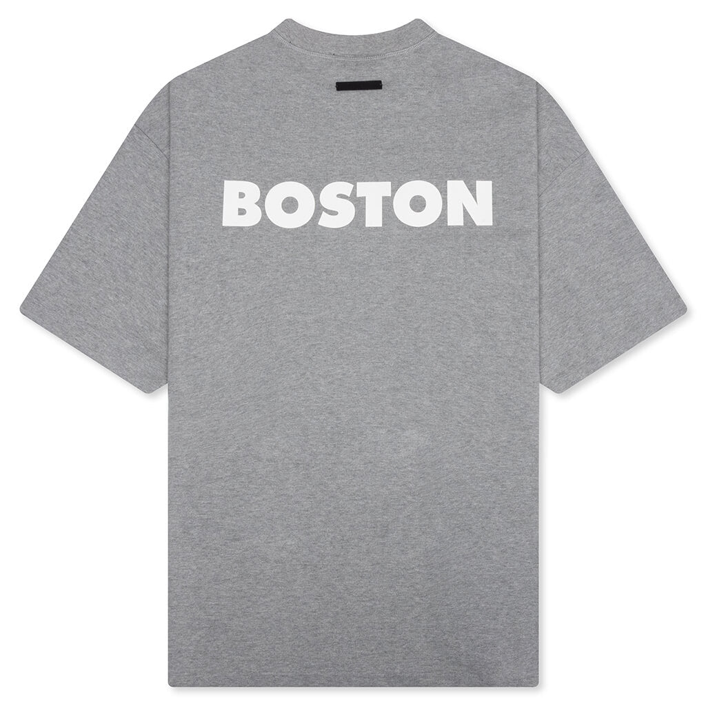 X Nba Celtics 90s Tee Concrete Heather Fear of god – Гарантія оригінальності – вид ззаду - FEAR OF GOD