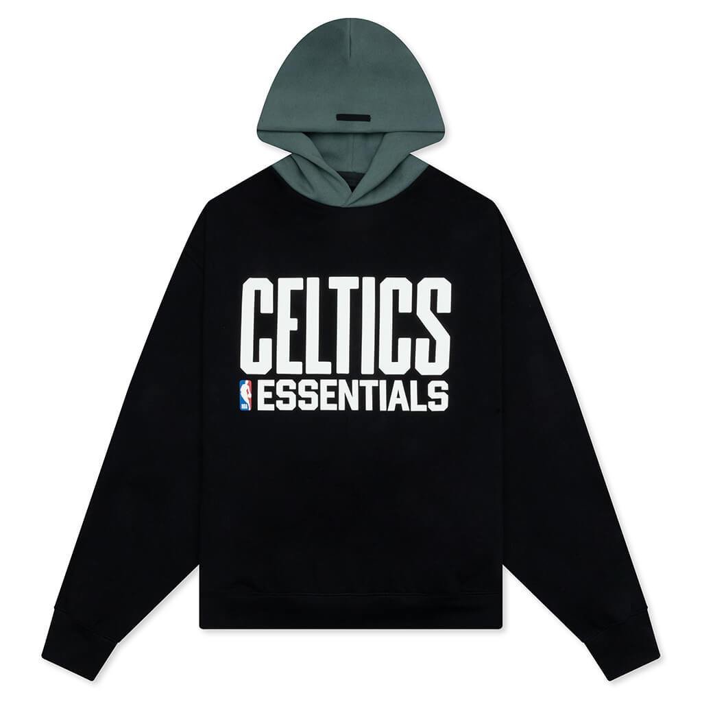 X Nba Celtics Sport Hoodie Black Fear of god – Гарантія оригінальності – боковий вид - FEAR OF GOD