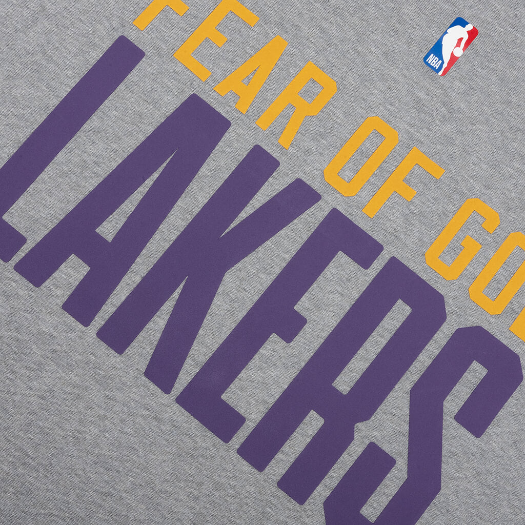 X Nba Lakers 90s Tee Concrete Heather Fear of god – Гарантія оригінальності – детальний вид