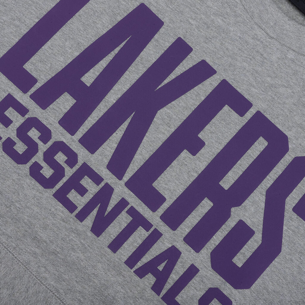 X Nba Lakers Sport Crewneck Concrete Heather Fear of god – Гарантія оригінальності – детальний вид - FEAR OF GOD