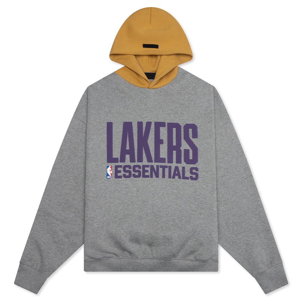 X Nba Lakers Sport Hoodie Concrete Heather Fear of god оригінал – Купити в Україні – боковий вид
