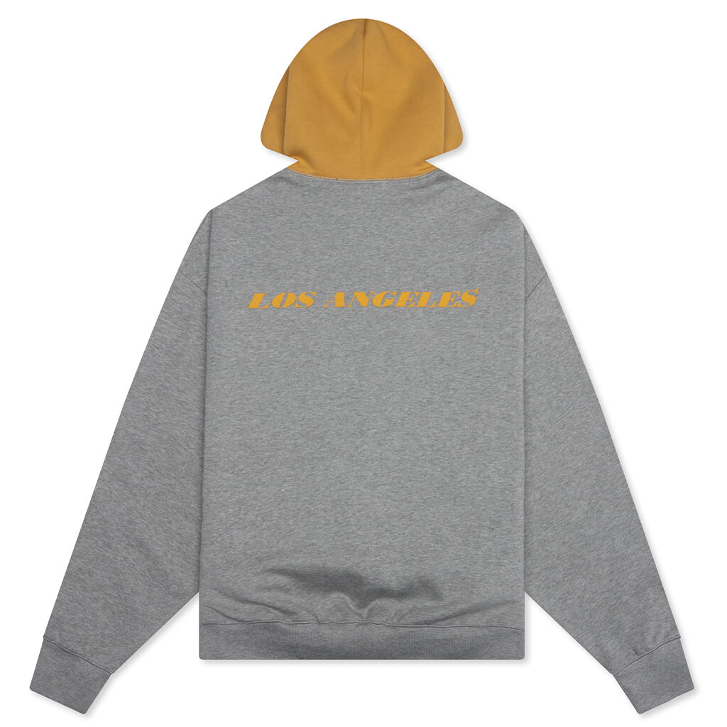 X Nba Lakers Sport Hoodie Concrete Heather Fear of god оригінал – Купити в Україні – вид ззаду - FEAR OF GOD