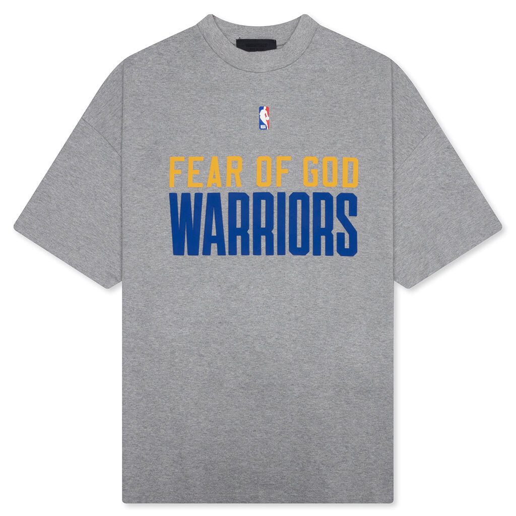 X Nba Warriors 90s Tee Concrete Heather Fear of god – Гарантія оригінальності – боковий вид
