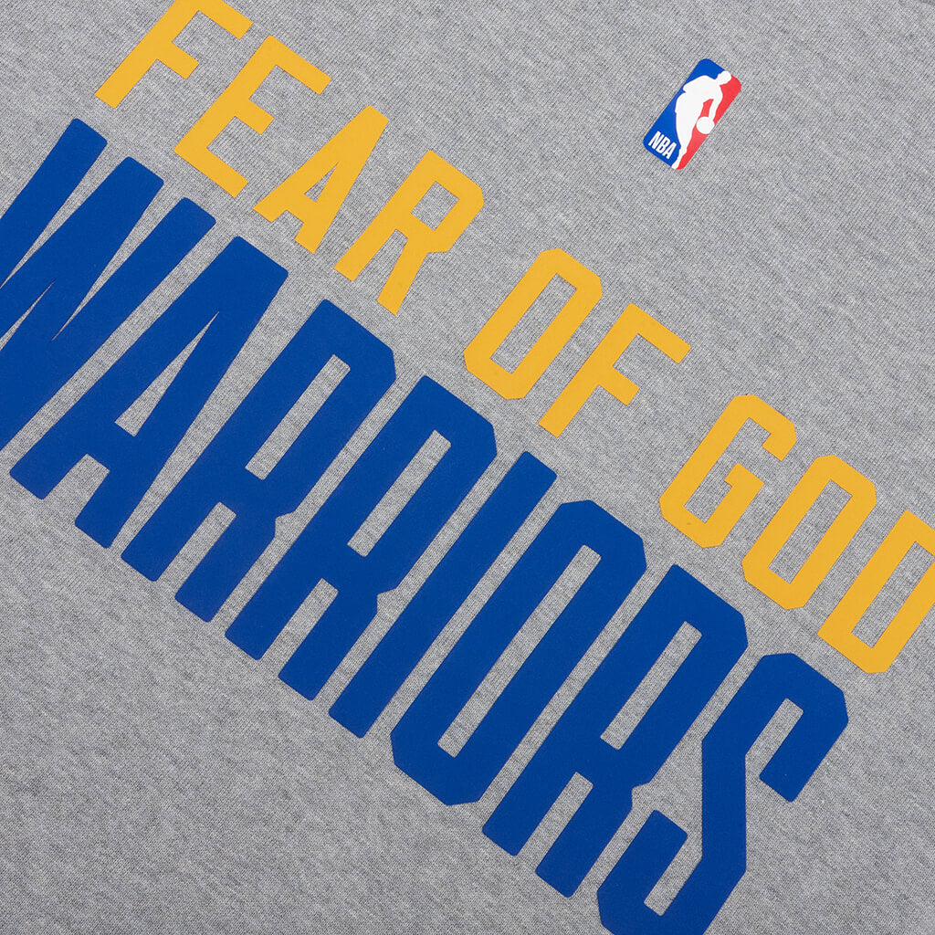 X Nba Warriors 90s Tee Concrete Heather Fear of god – Гарантія оригінальності – детальний вид - FEAR OF GOD