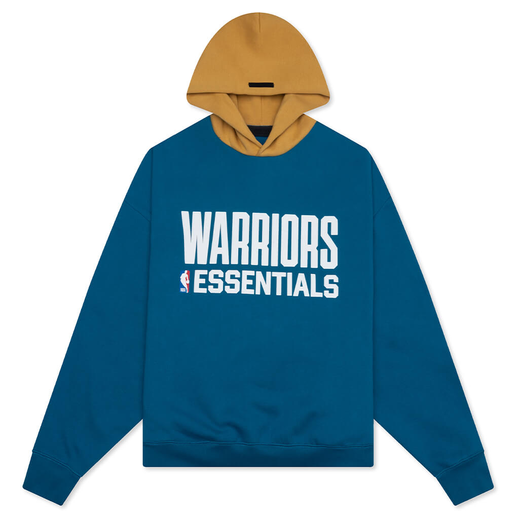 X Nba Warriors Sport Hoodie Blue Sapphire Fear of god – Гарантія оригінальності – боковий вид - FEAR OF GOD