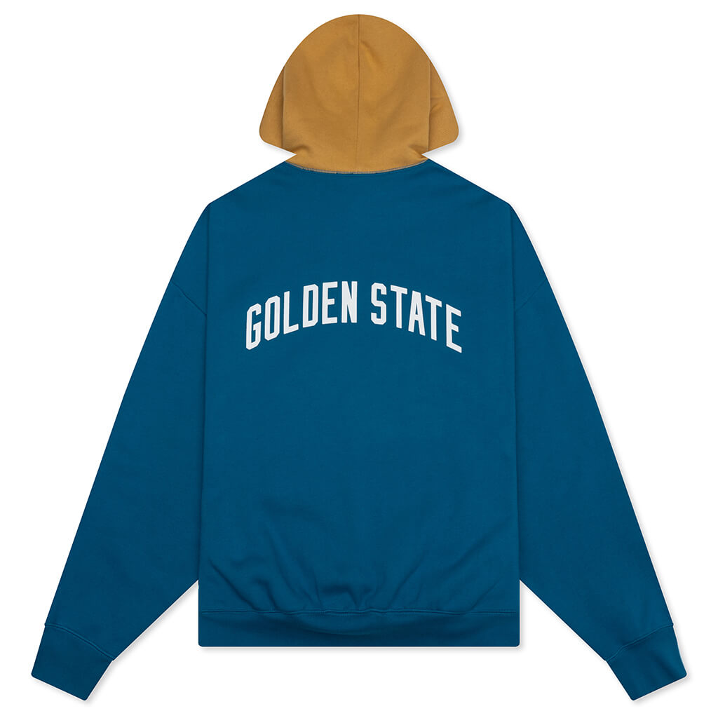 X Nba Warriors Sport Hoodie Blue Sapphire Fear of god – Гарантія оригінальності – вид ззаду
