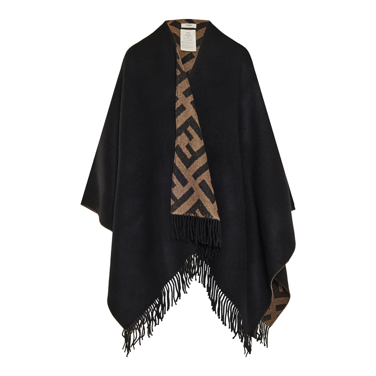 Оригінальна Reversible Wool-Cashmere Cape Fendi – боковий вид