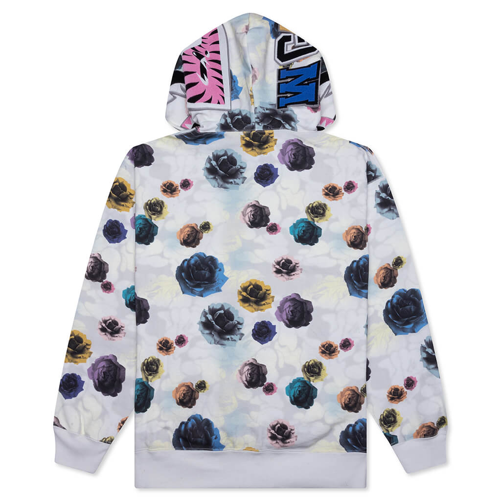 Оригінальна Floral Camo Shark Relaxed Fit Full Zip Hoodie A bathing ape – вид ззаду