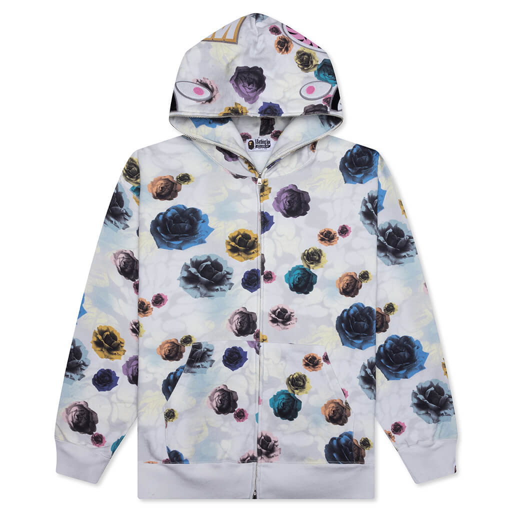 Оригінальна Floral Camo Shark Relaxed Fit Full Zip Hoodie A bathing ape – боковий вид