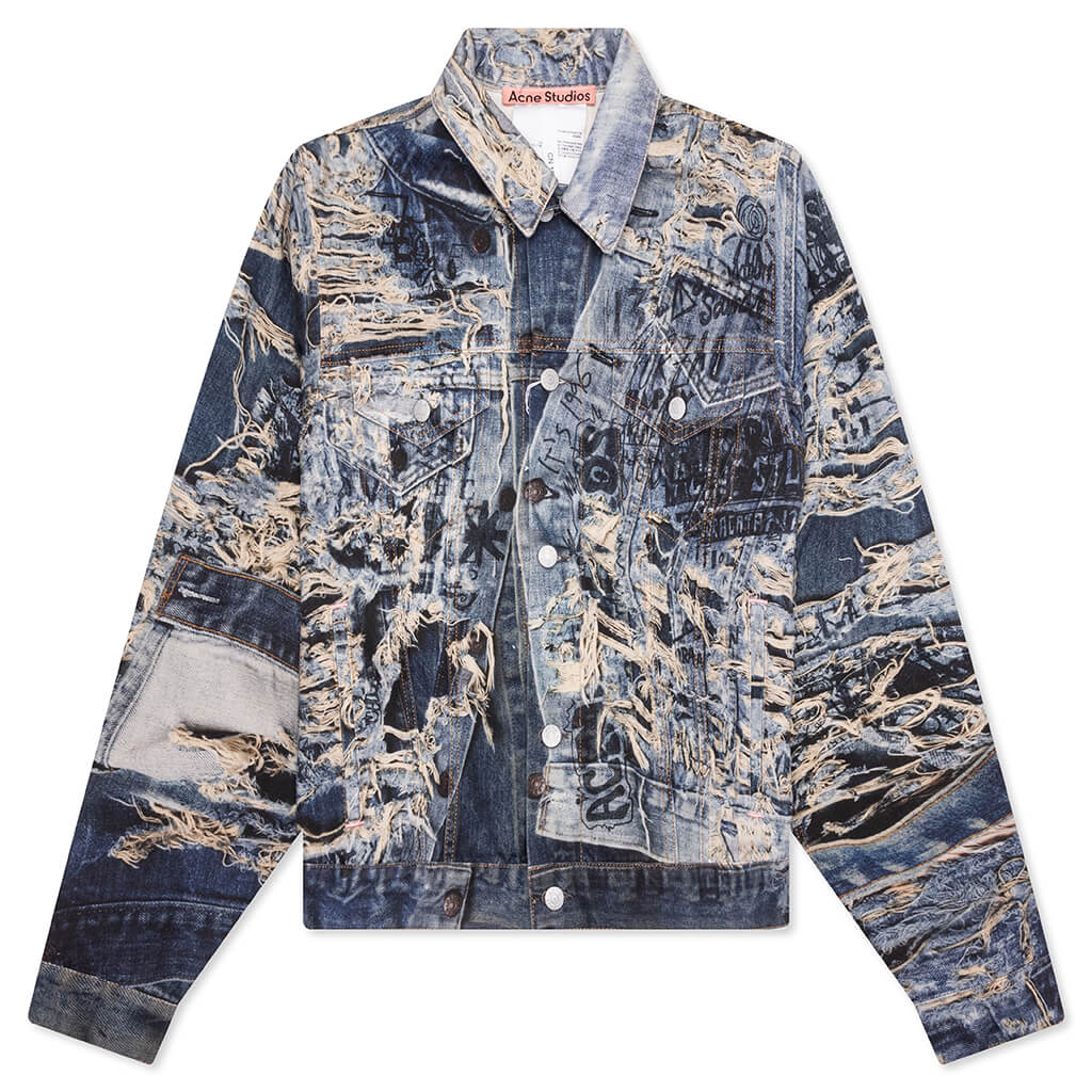 Scribble Denim Jacket Acne studios – Гарантія оригінальності – боковий вид