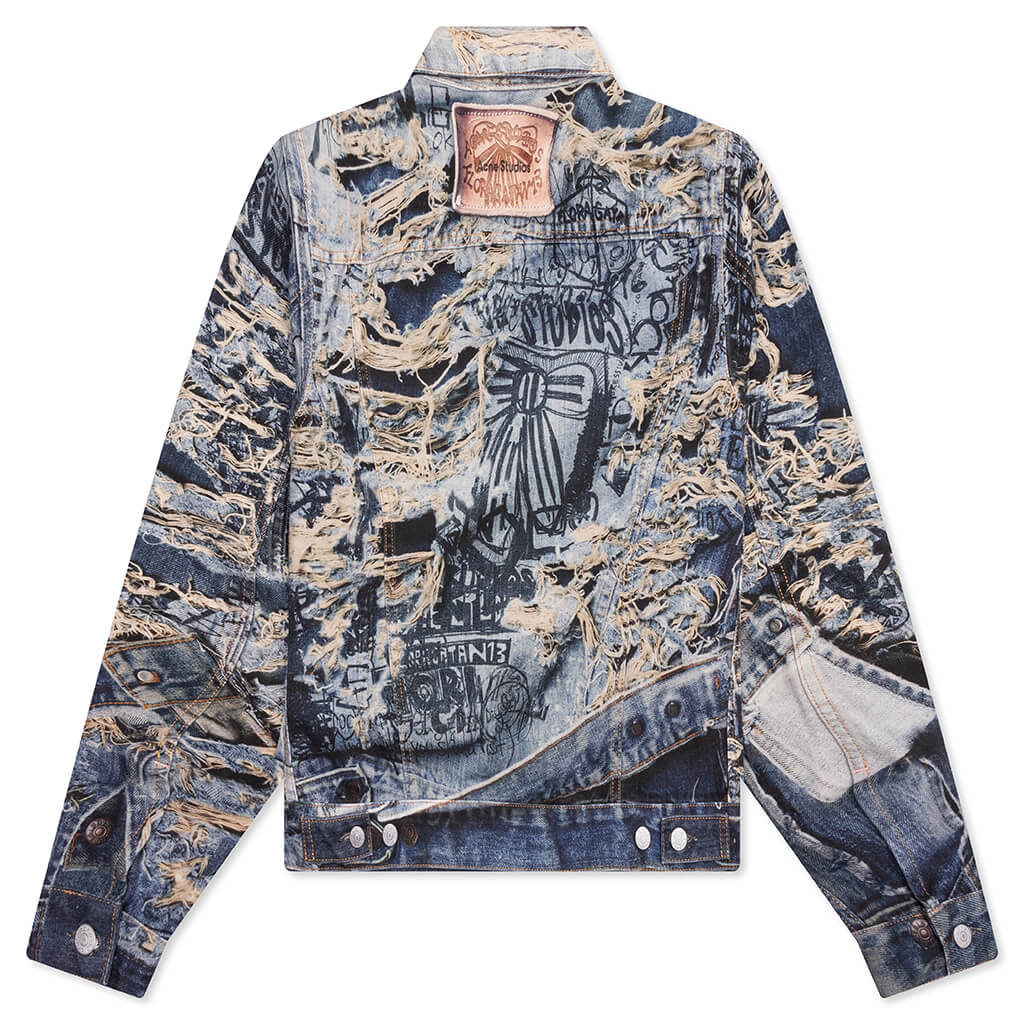 Scribble Denim Jacket Acne studios – Гарантія оригінальності – вид ззаду