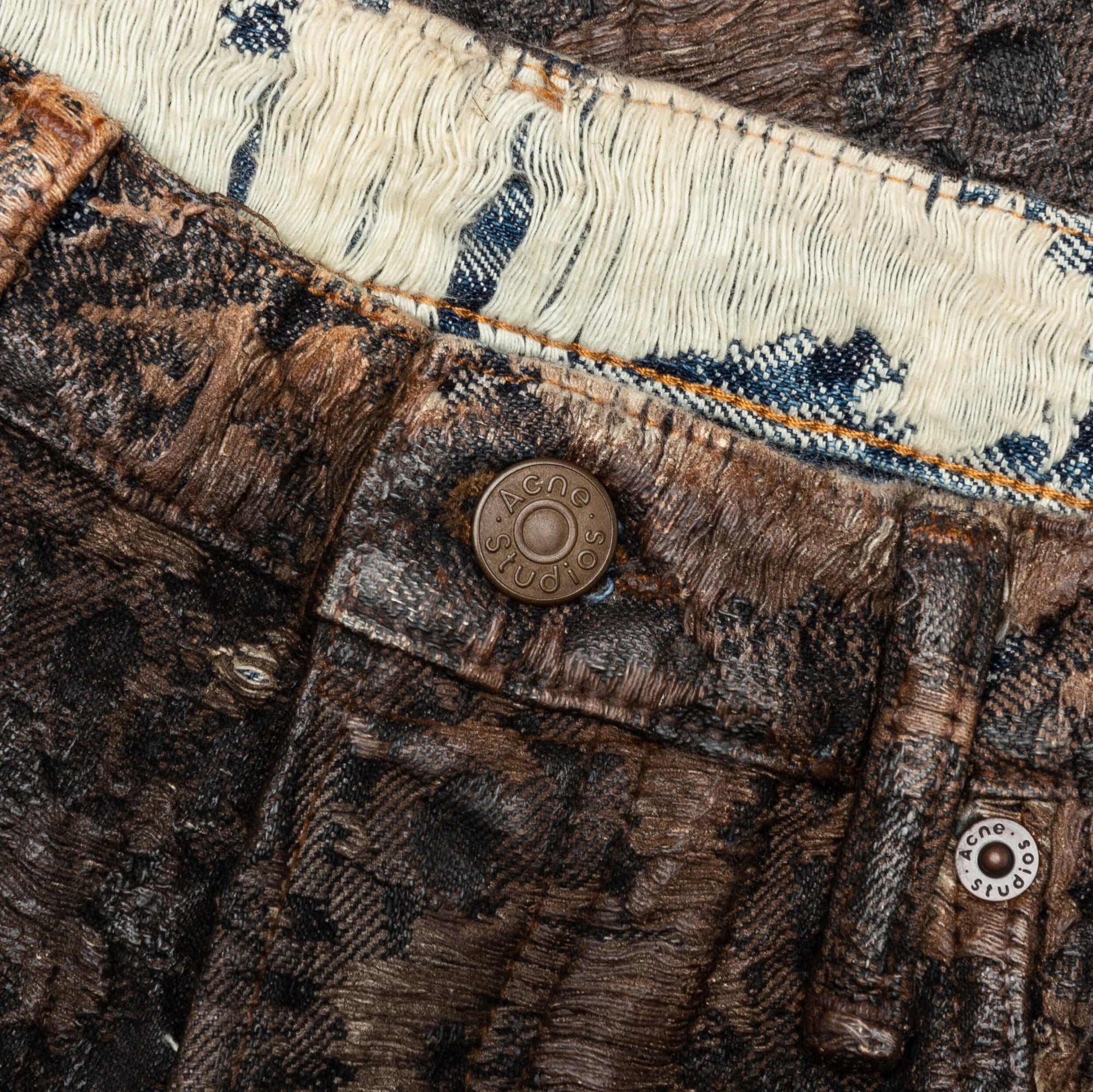 Loose Fit Denim Monogram Shorts Fn-Mn-Shor000260 Acne studios оригінал – Купити в Україні – збільшений вид