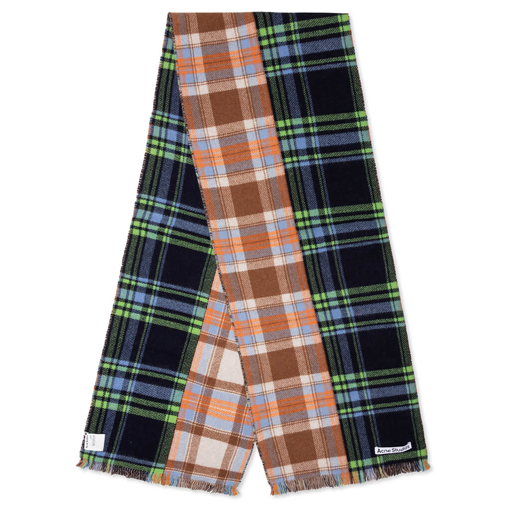 Оригінальна Vorata Patchwork Tartan Scarf Acne studios – боковий вид