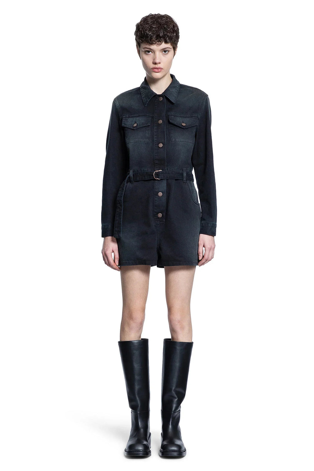 Short Denim Jumpsuit Prada – Гарантія оригінальності – вид ззаду