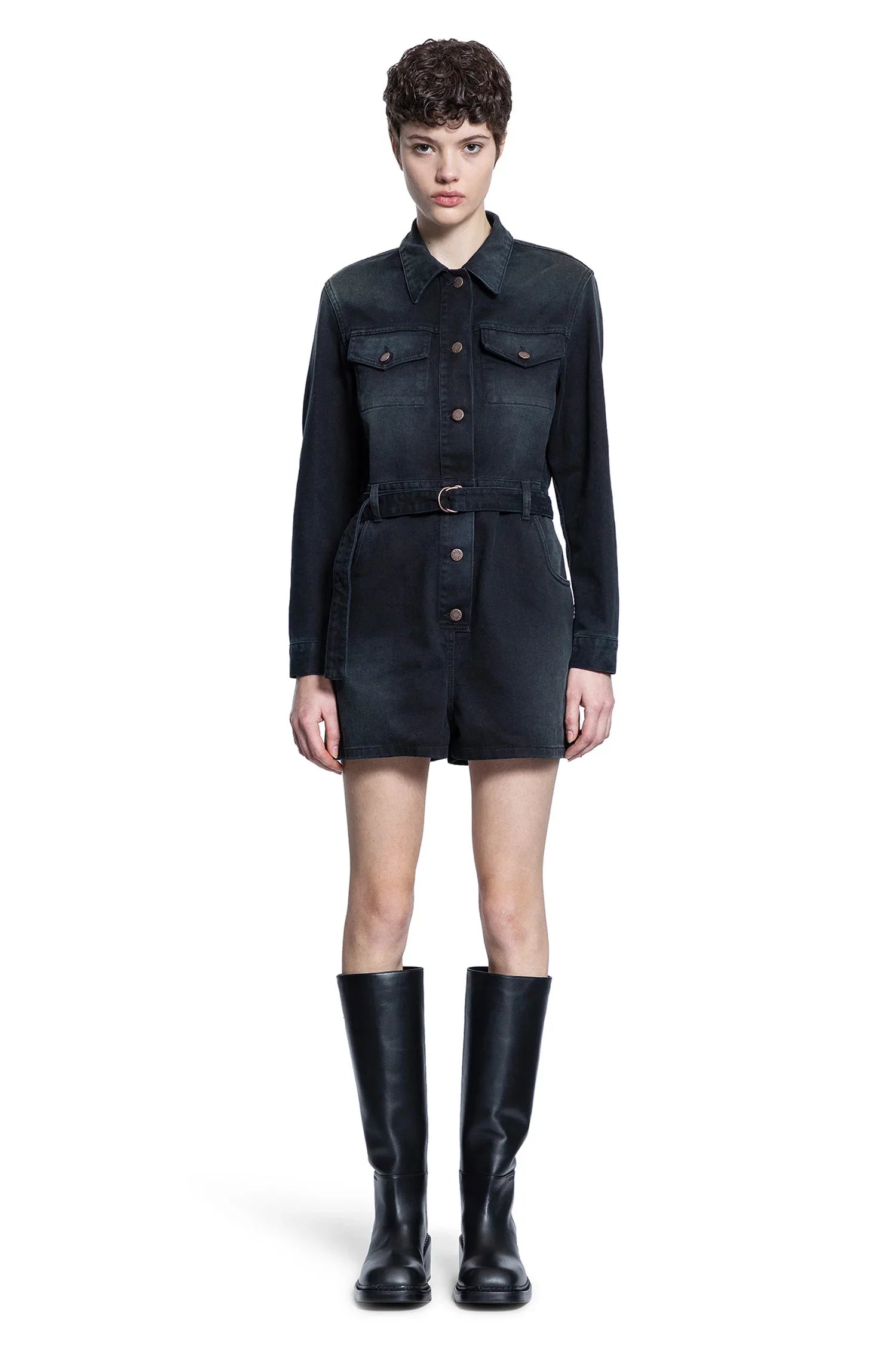 Short Denim Jumpsuit Prada – Гарантія оригінальності – вид ззаду