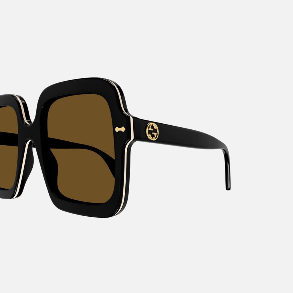 XL Square Acetate Frame Sunglasses Black Gucci оригінал – Купити в Україні – вид ззаду