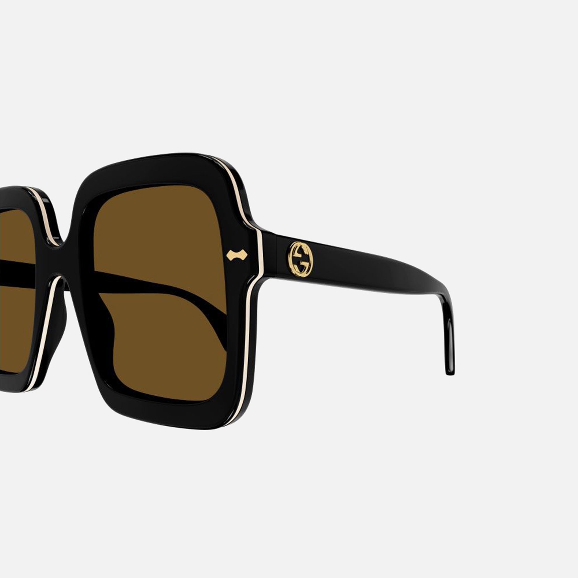XL Square Acetate Frame Sunglasses Black Gucci оригінал – Купити в Україні – вид ззаду