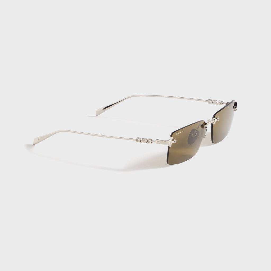 Gg Rectangle Frame Sunglasses Silver Gucci оригінал – Купити в Україні – вид ззаду