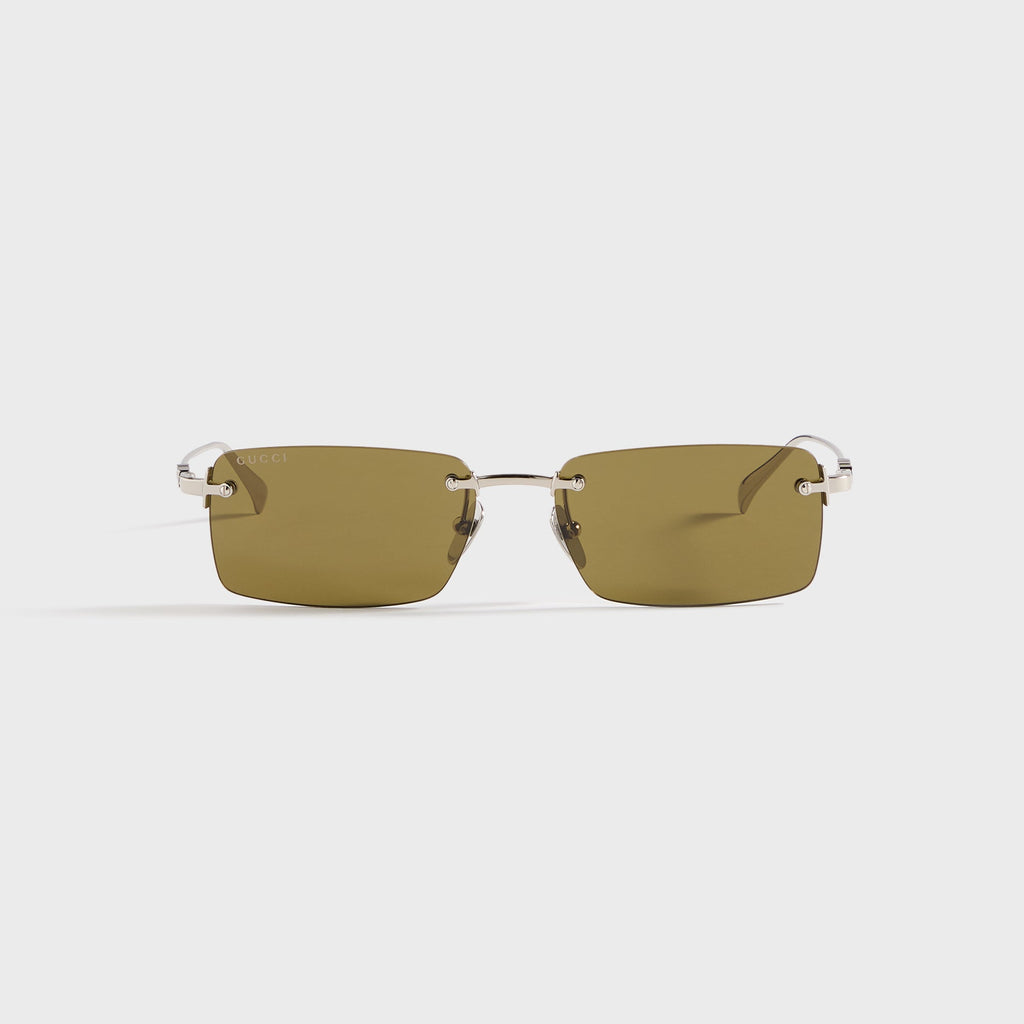Gg Rectangle Frame Sunglasses Silver Gucci оригінал – Купити в Україні – боковий вид