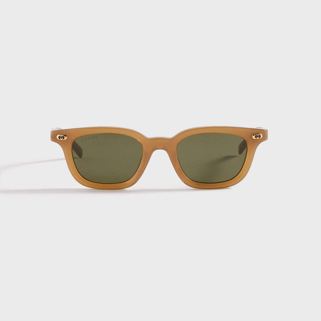 Oval Frame Sunglasses Brown Gucci – Гарантія оригінальності – боковий вид
