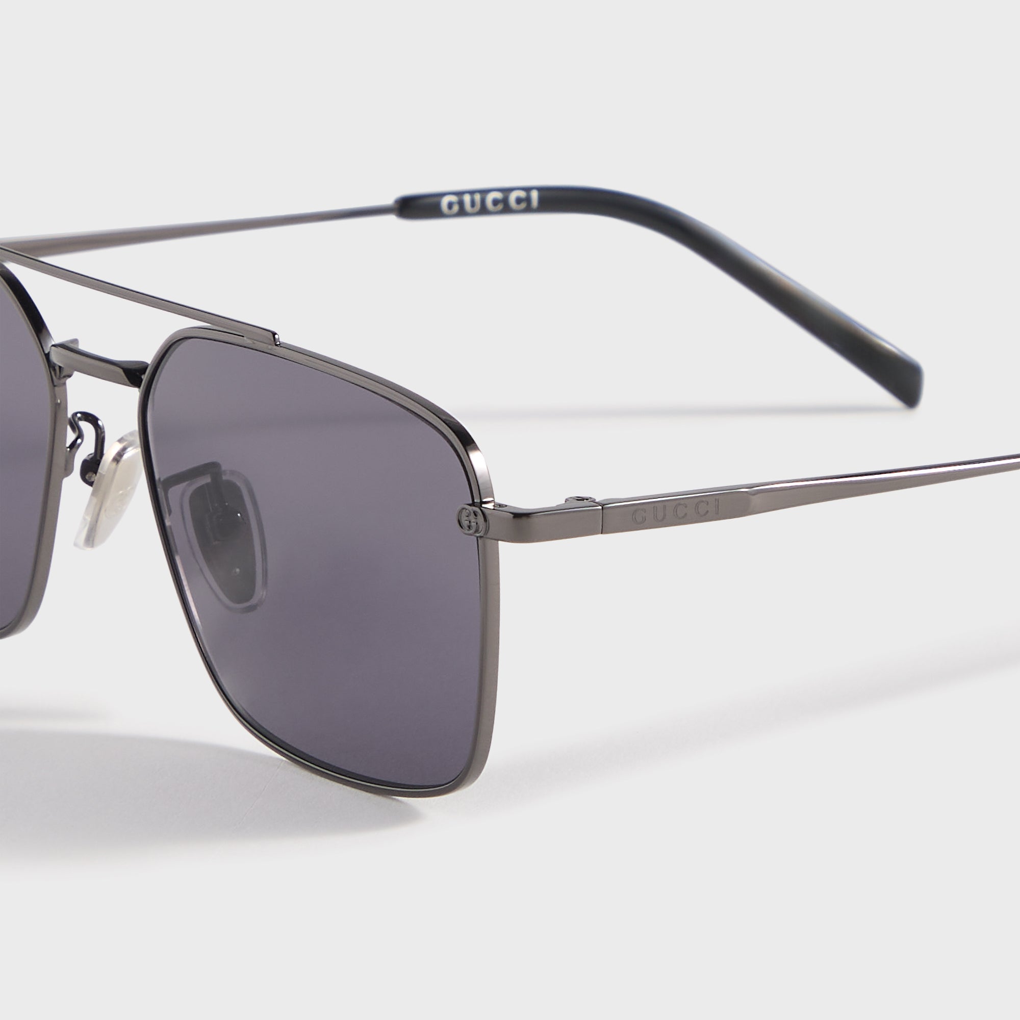 Gg Rectangular Sunglasses Ruthenium Gucci – Гарантія оригінальності – детальний вид