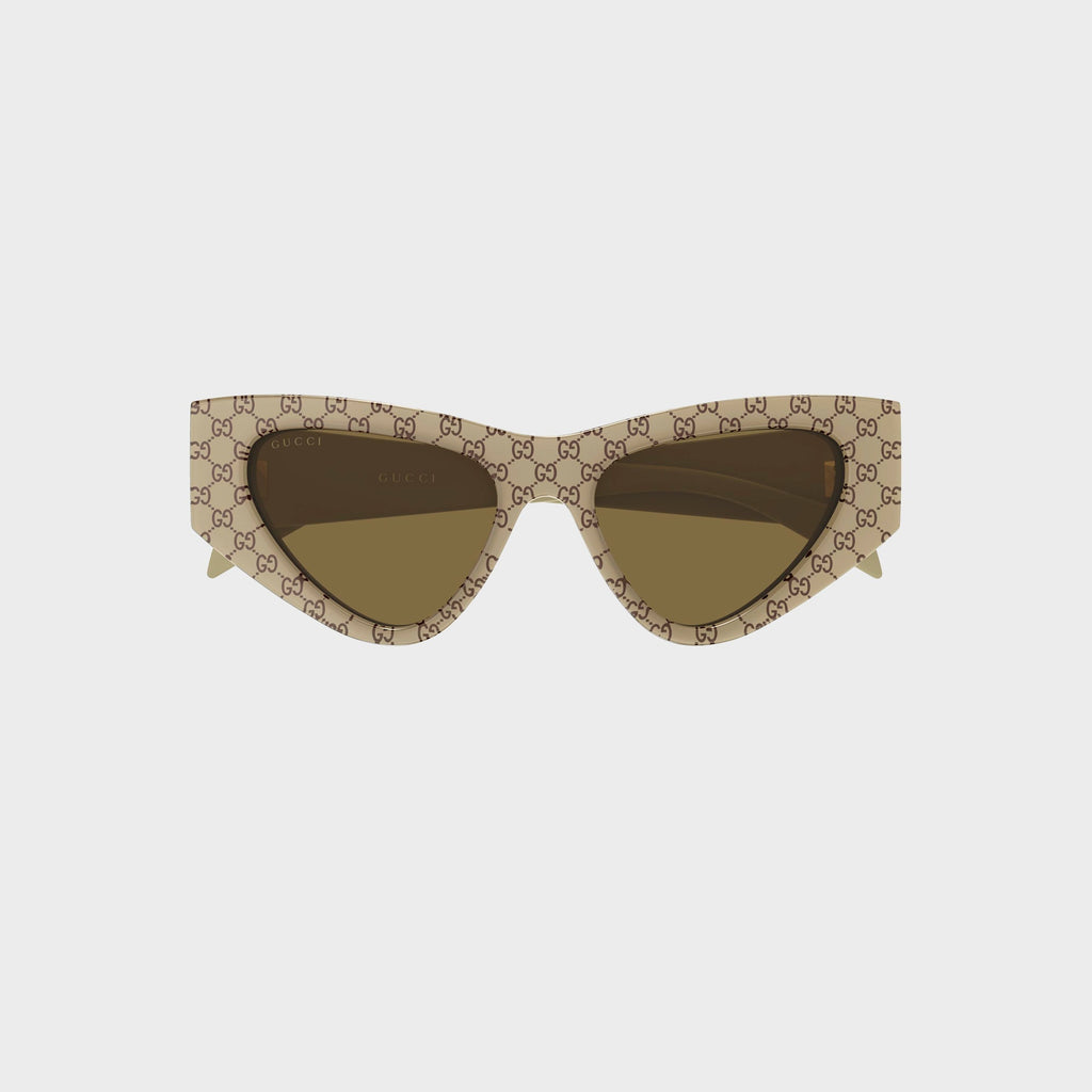 Оригінальна Cat Eye Sunglasses Beige Gucci – боковий вид