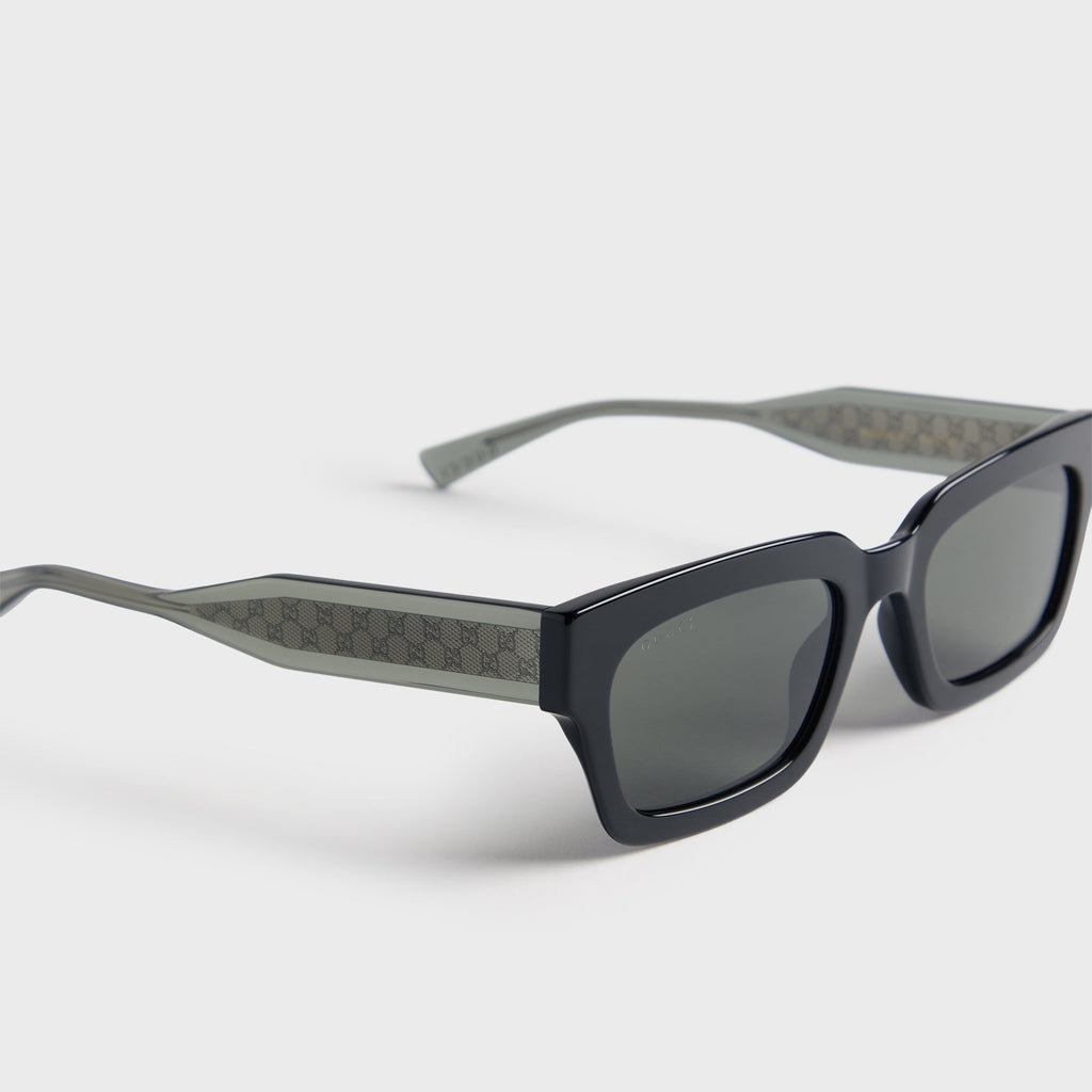 Gg2069s Acetate Rectangle Sunglasses Black Gucci оригінал – Купити в Україні – вид ззаду