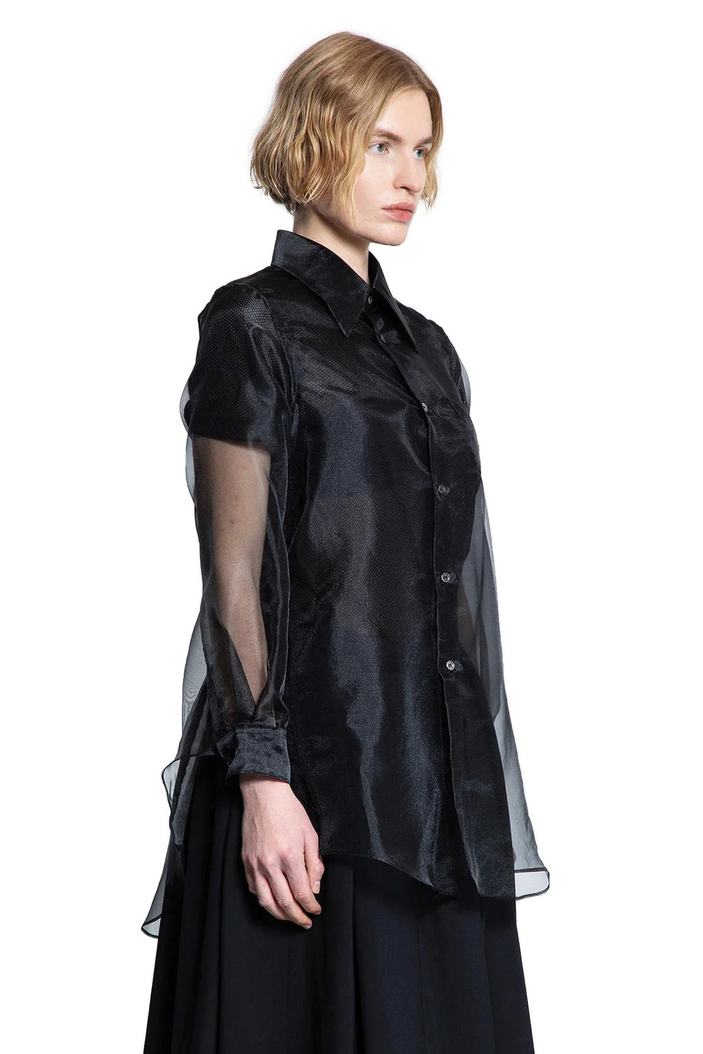 Оригінальна Layered Wool Mesh And Tulle Shirt Comme des garcons – детальний вид