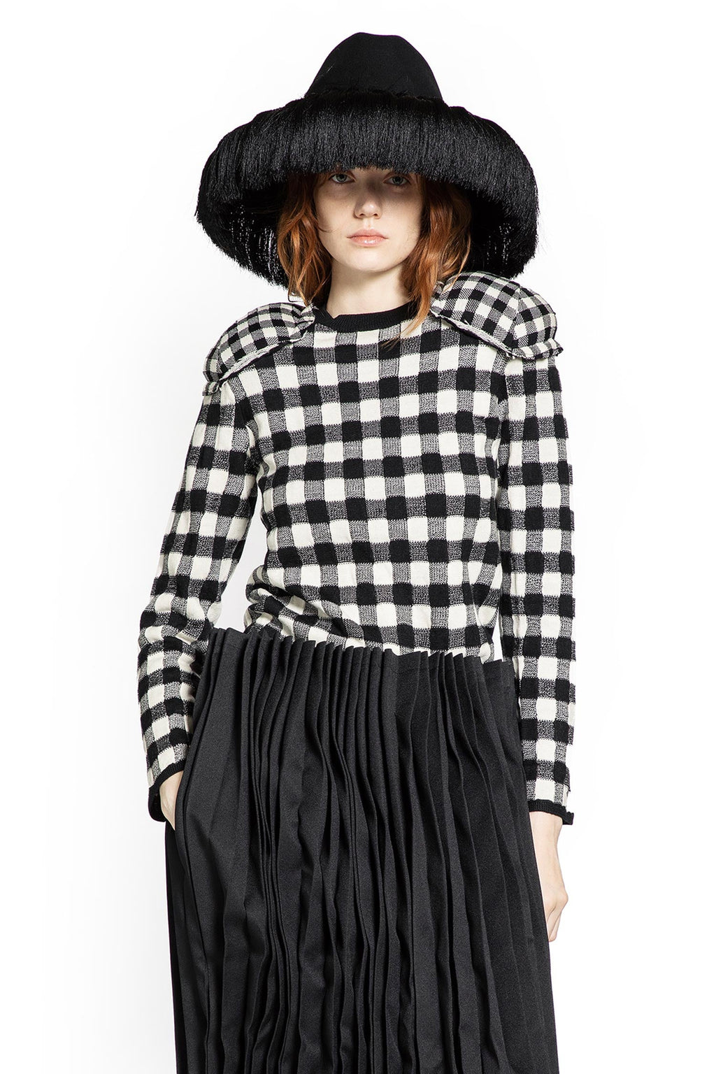 Оригінальна Check Wool Sweater Comme des garcons – боковий вид