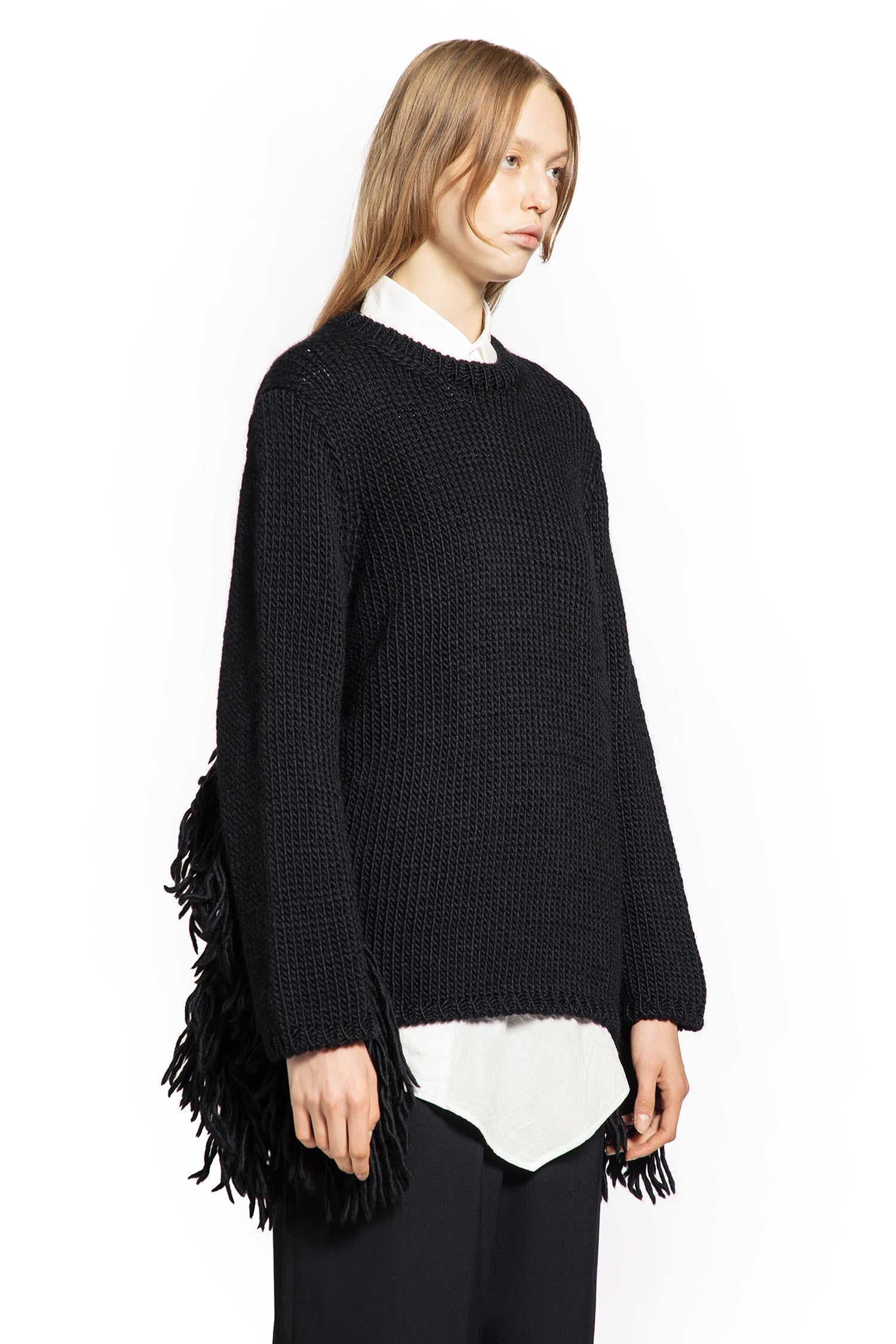 Fringed Crewneck Knitwear Comme des garcons оригінал – Купити в Україні – детальний вид