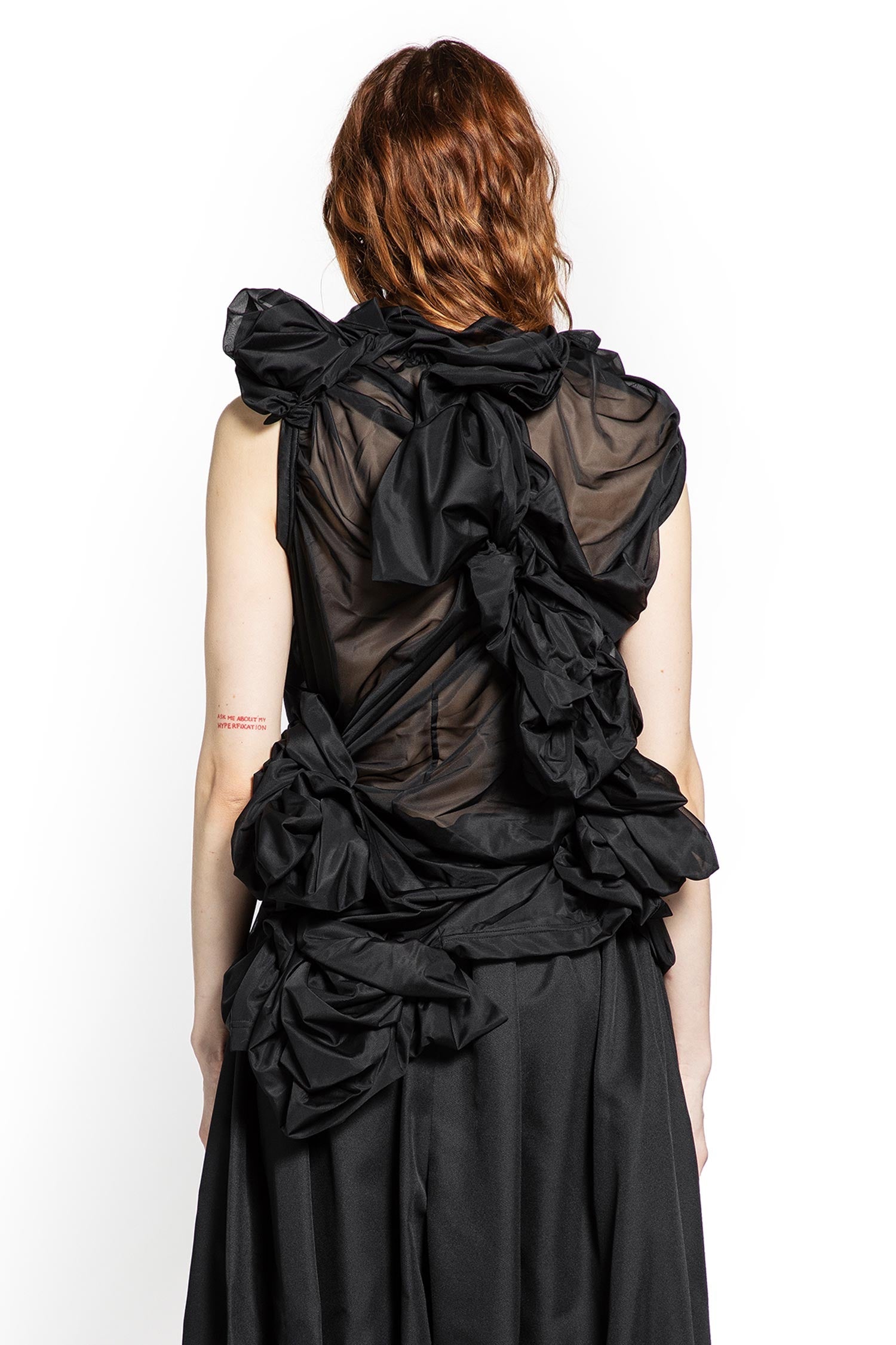 Gathered Sheer Nylon Sleeveless Top Comme des garcons оригінал – Купити в Україні – збільшений вид