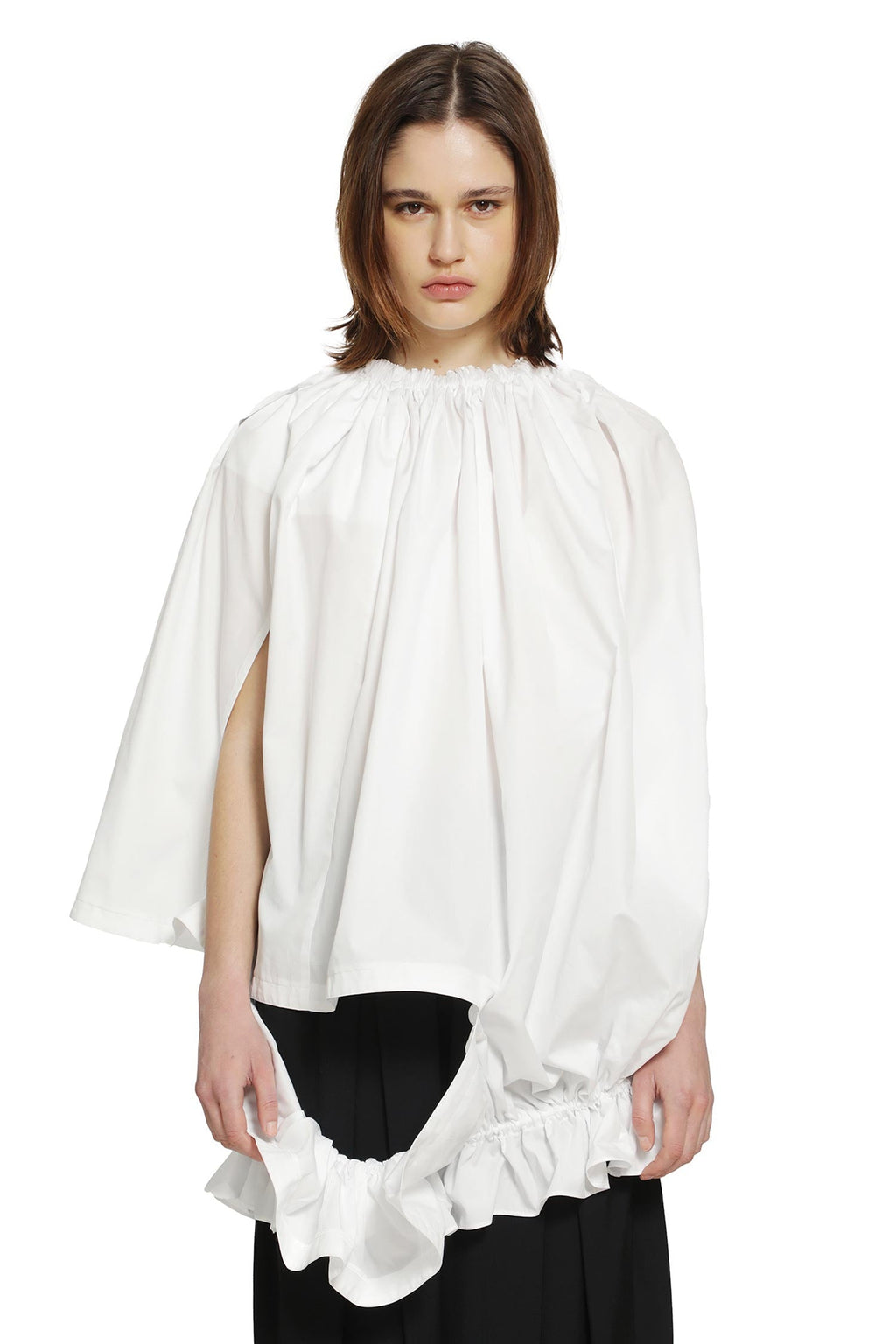 Оригінальна Gathered Cotton Poplin Blouse Comme des garcons – боковий вид