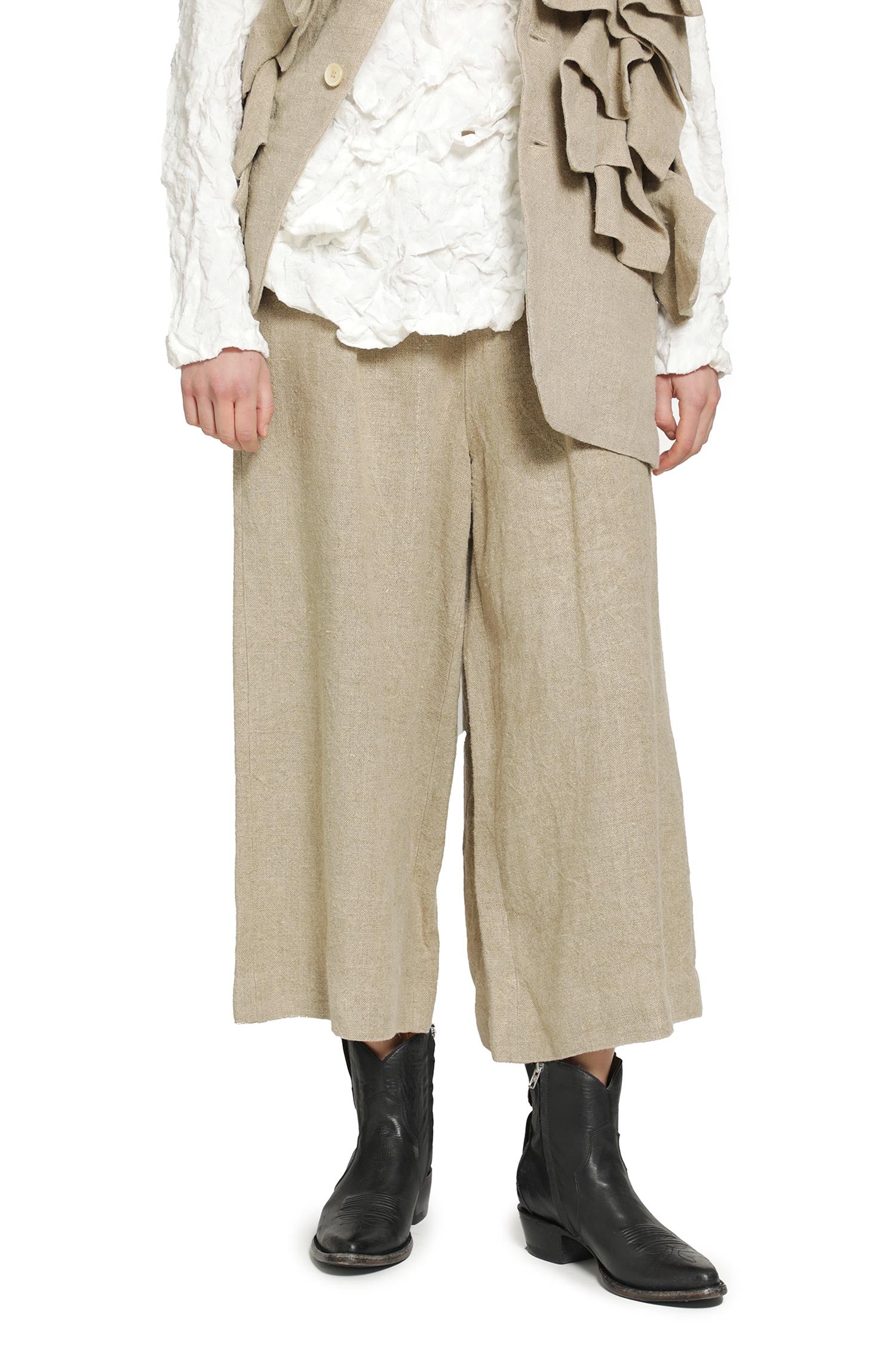 Cropped Linen Pants Comme des garcons – Гарантія оригінальності – боковий вид
