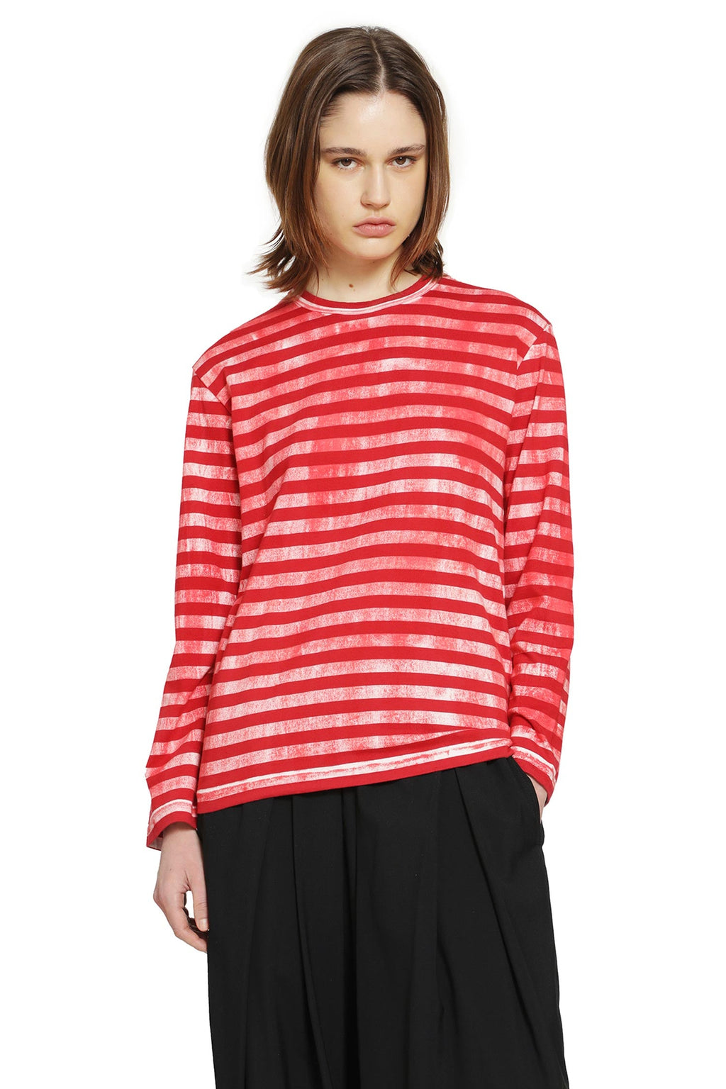 Оригінальна Striped Cotton Jersey Long Sleeve T-Shirt Comme des garcons – боковий вид