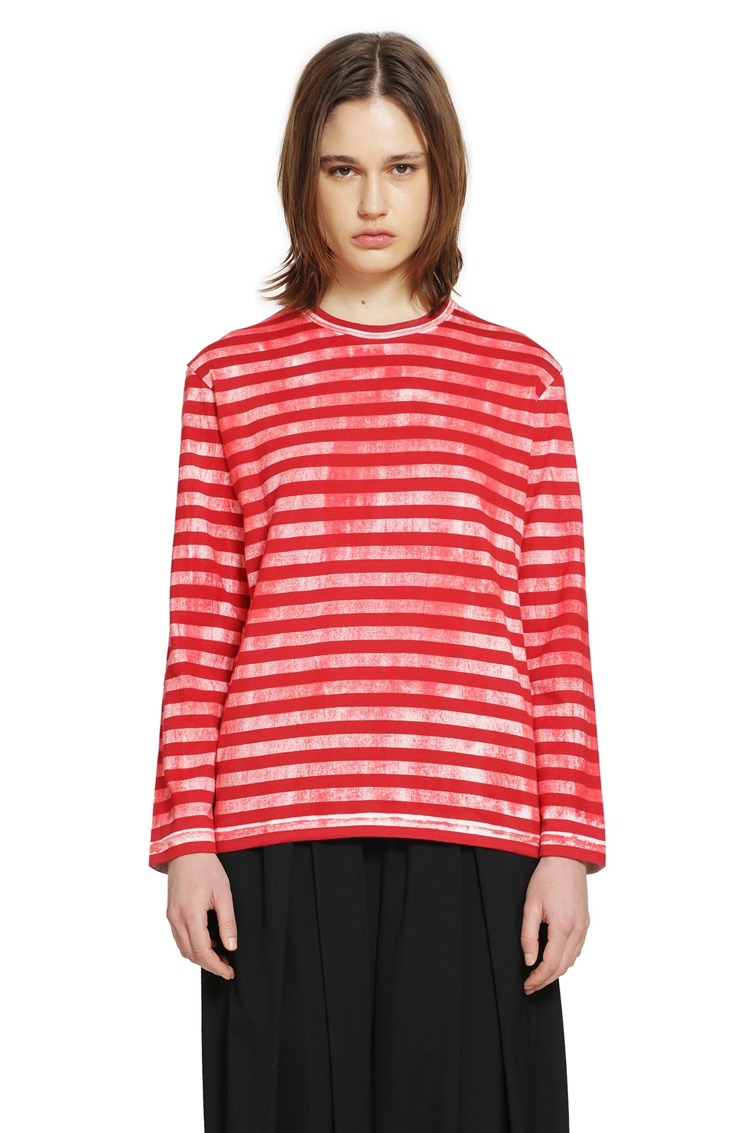 Оригінальна Striped Cotton Jersey Long Sleeve T-Shirt Comme des garcons – вид ззаду